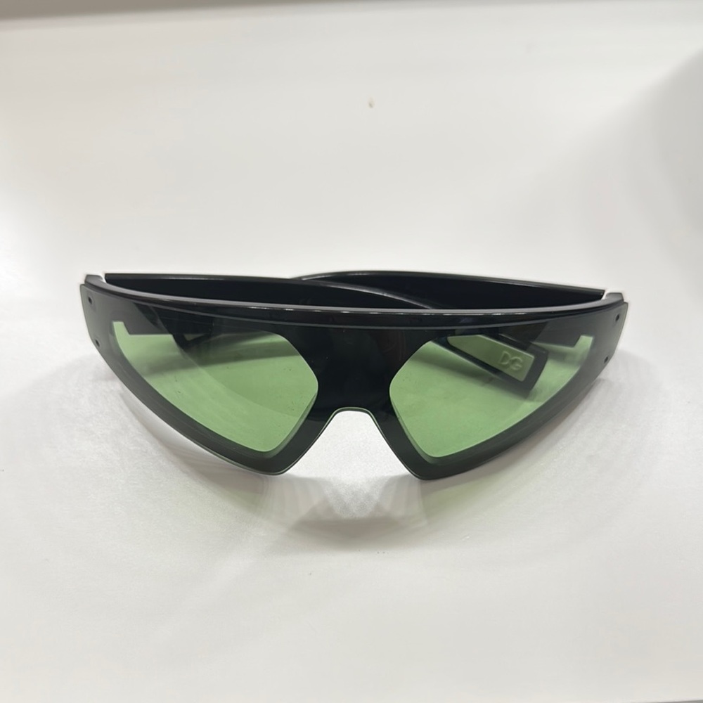 Dolce & Gabbana Black and Green Angular Glasses